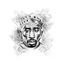 2pac tattoo design idea