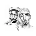 2pac tattoo design idea
