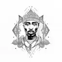 2pac tattoo design idea