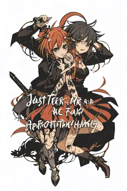 just text 'Together we are afraid of NOTHING' tattoo design idea