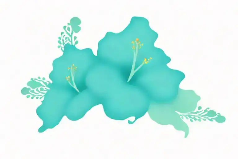 hibiscus flowers ohana tattoo design idea