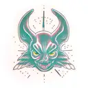 Donnie Darko on Matrix background tattoo design idea