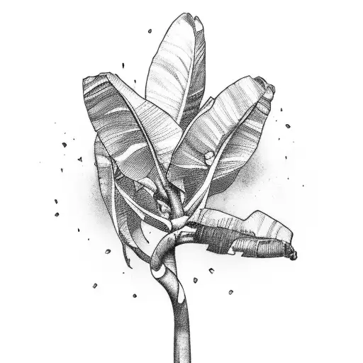 banana tree tattoo design idea