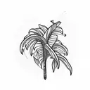 banana tree tattoo design idea