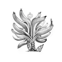 banana tree tattoo design idea