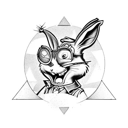 bugs bunny as an zombie tattoo design idea