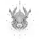 Earthy bali healing tattoo design idea