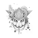 Earthy bali healing tattoo design idea