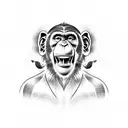 Chimp tattoo design idea