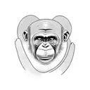 Chimp hear no evil see no evil tattoo design idea
