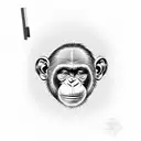 Chimp hear no evil see no evil tattoo design idea