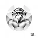 Chimp hear no evil see no evil tattoo design idea