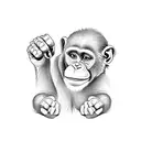Chimp tattoo design idea