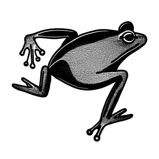 frog wearing a suit smoking a pipe  tattoo design idea