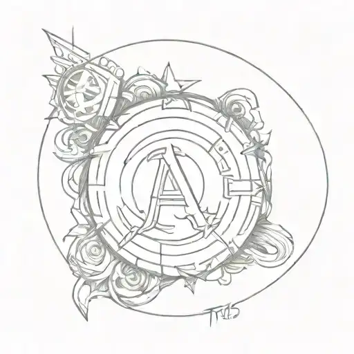 damn boys letter tas make it circular tas smaller and smaller with a thug lettering  tattoo design idea