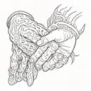 human and devil handshake small for concept tattoo tattoo design idea