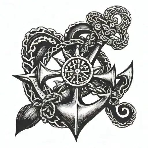 she's my karma, anchor tattoo design idea