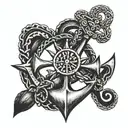 she's my karma, anchor tattoo design idea