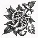 she's my karma, anchor tattoo design idea