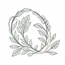 laurel wreath with roman three tattoo design idea