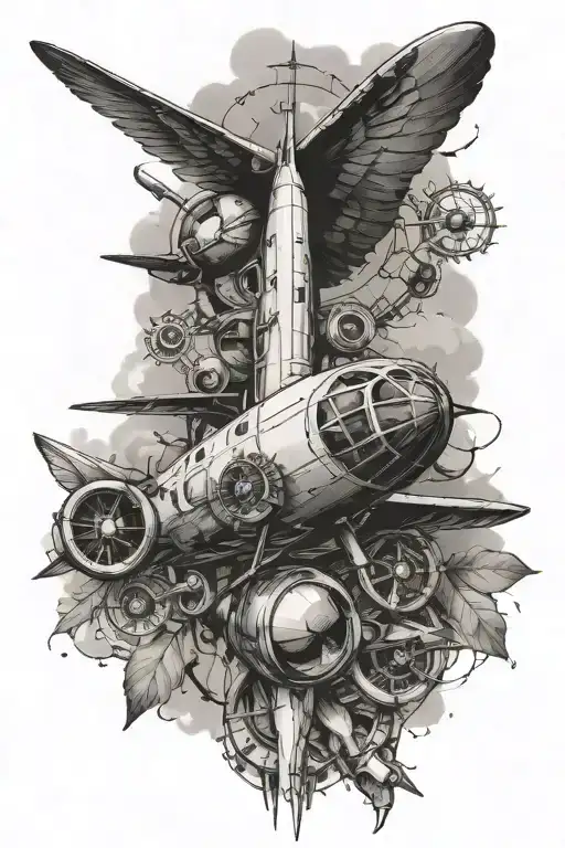 aviation themed tattoo tattoo design idea