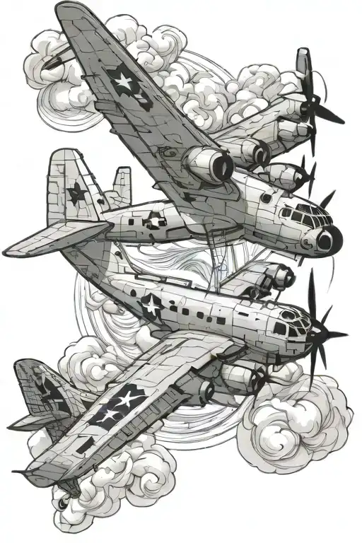 Lockheed P3 Orion maritime aircraft flying tattoo design idea
