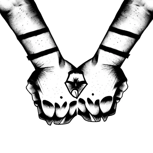 three separate fists together  tattoo design idea