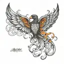 shadow wings  tattoo design idea