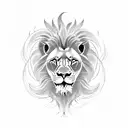 lion and phoenix  tattoo design idea