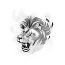 lion and phoenix  tattoo design idea