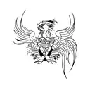 Phoenix and Lion tattoo design idea
