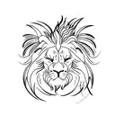 Phoenix and Lion tattoo design idea