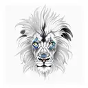 lion and phoenix  tattoo design idea