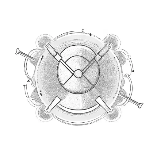 A stylized microphone with musical notes swirling around it tattoo design idea