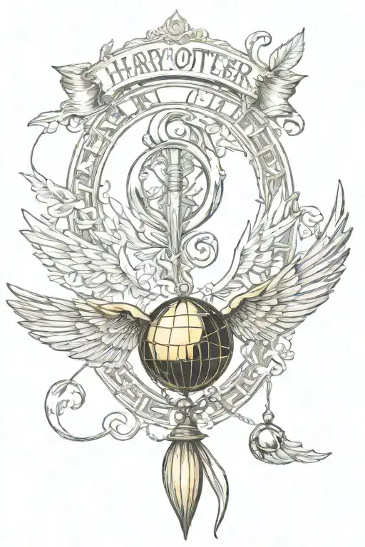 harry potter golden snitch greek mythology   tattoo design idea