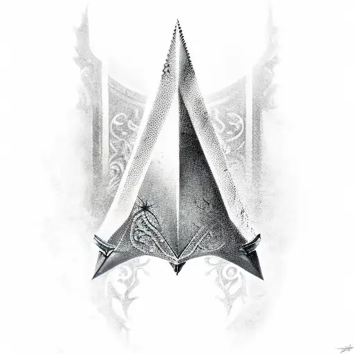 assassins creed, ezio, hidden blade, air tattoo design idea