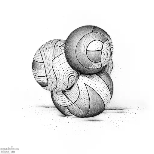 massage volleyball tattoo design idea