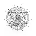 samurai sword cherry blossooms tattoo design idea