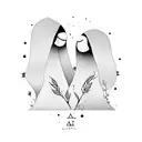 A minimal romantic design for a young Iranian couple tattoo design idea