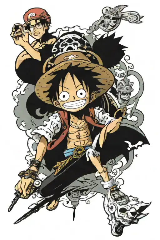 One Piece Manga strip mentioning adventure tattoo design idea