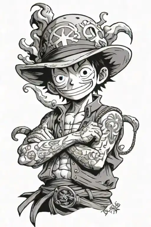 One Piece Manga strip mentioning adventure tattoo design idea