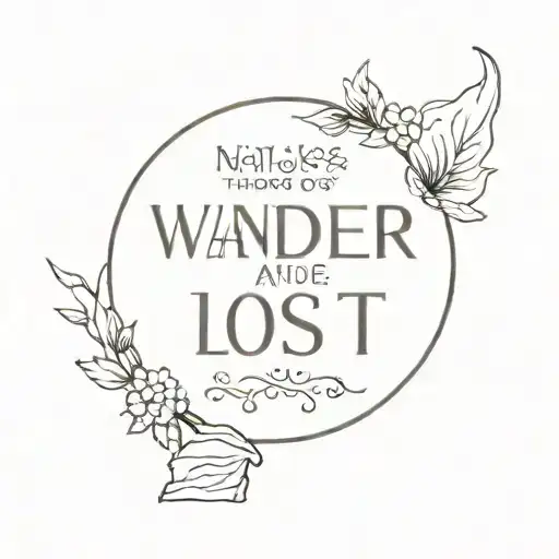 not all those who wander are lost eerie and dreamy tattoo design idea