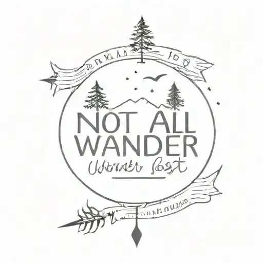 not all those who wander are lost tattoo design idea