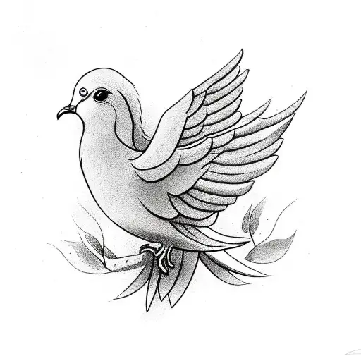 dove of peace tattoo design idea
