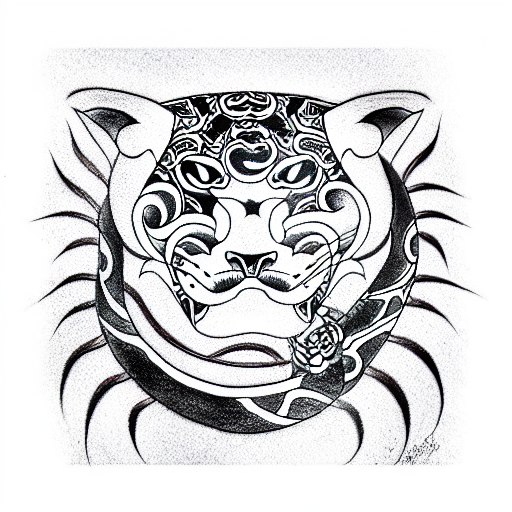 Panther tattoo design idea