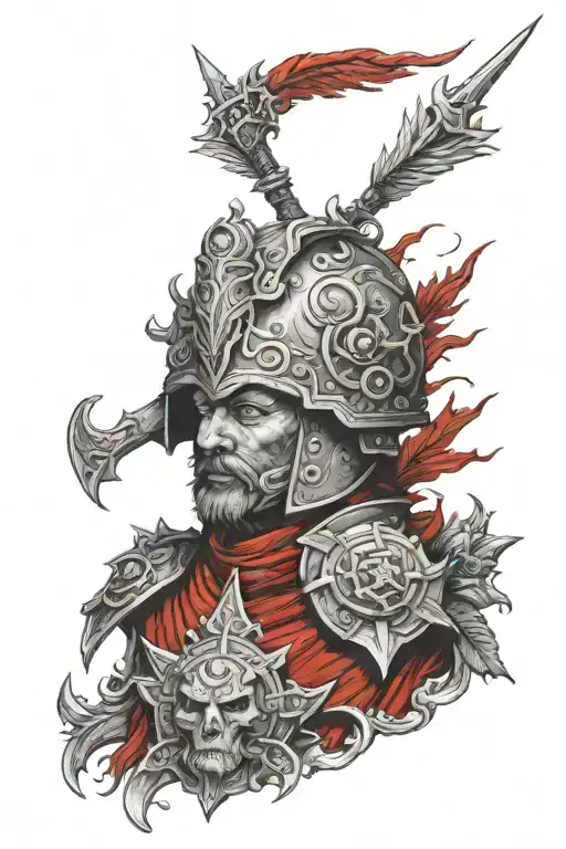 Blood Red Commander Igris tattoo design idea