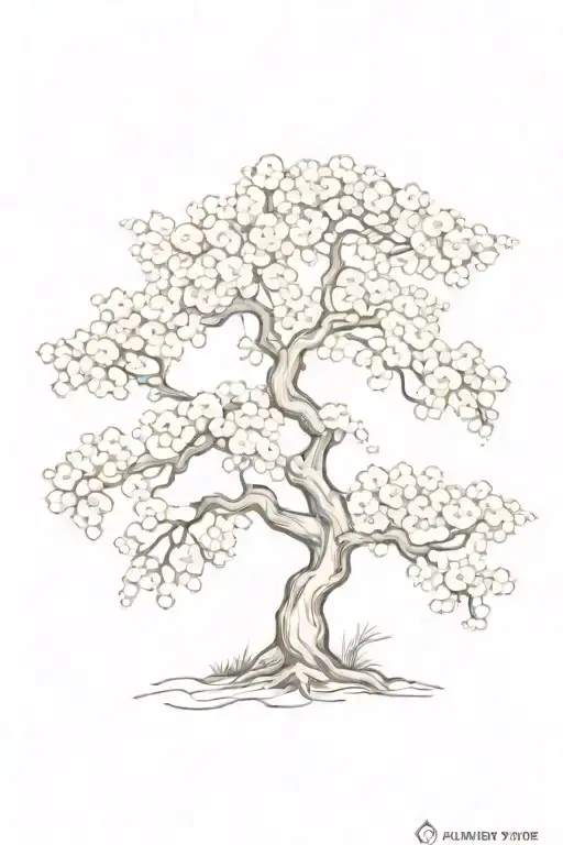 sakura tree tattoo design idea