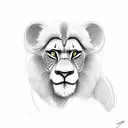 the drawing Rafiki made of simba on a tree when he was born mixed with some flowers tattoo design idea