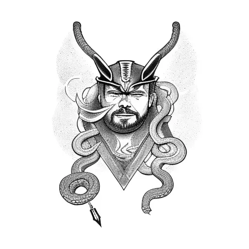 Combine a thor and a snake in a tattoo design tattoo design idea