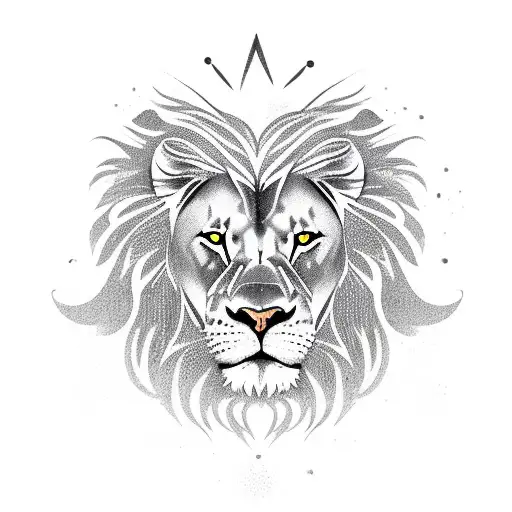 Sure! How about a design featuring a lion, symbolizing strength and resilience, with its mane forming the shape  tattoo design idea